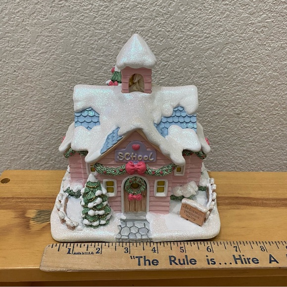 2001 Hawthorne Village Precious Moments MERRY MEMORIES SCHOOL Lighted Village - Picture 5 of 16